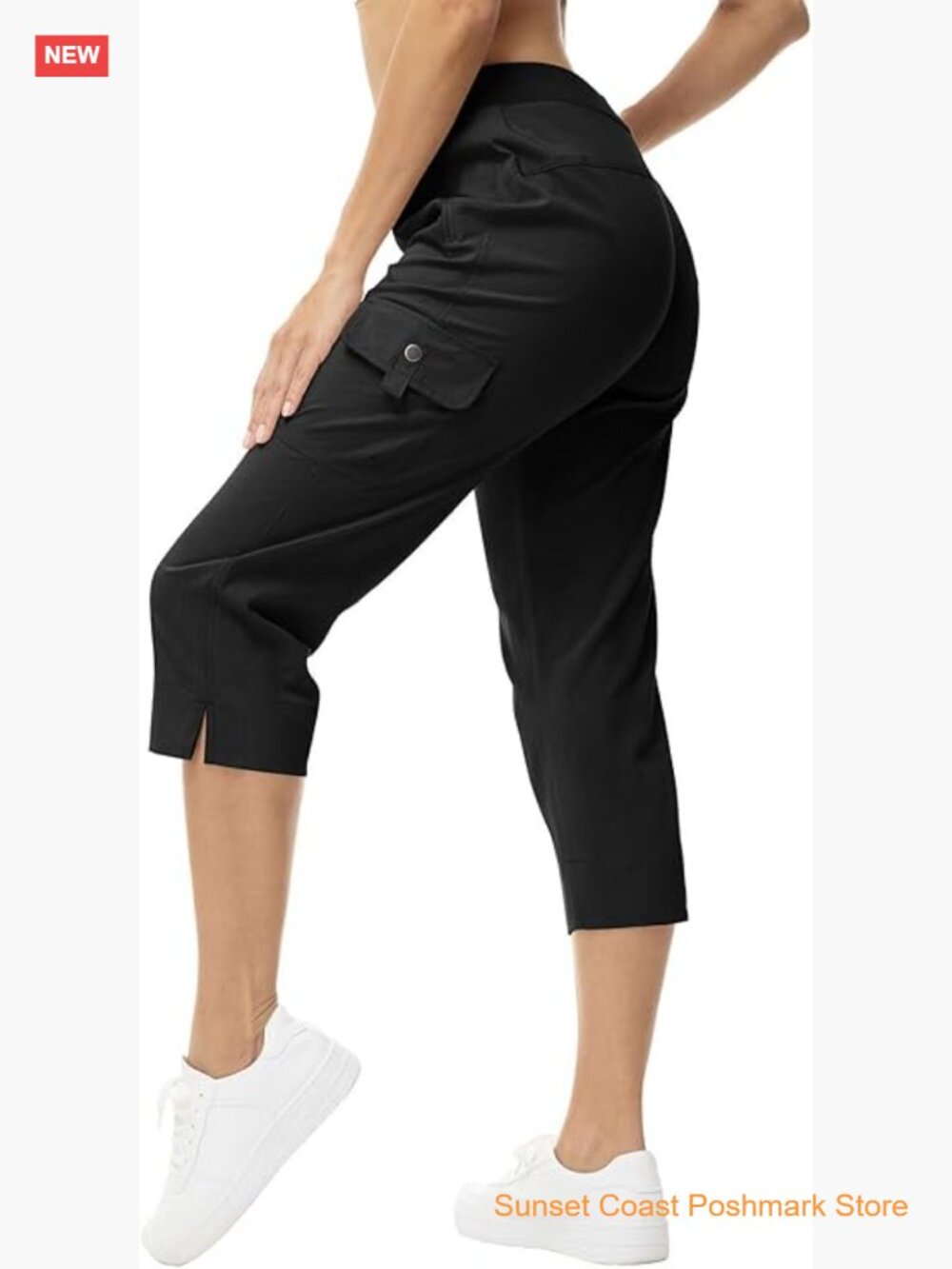 Women's Cargo Capri Pants with Pockets Lightweight Quick Dry Hiking Athletic